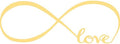 Wall Stickers Bedroom Decor Infinity Symbol Word Love Vinyl Art Decal (22'' X 61'', Gold)