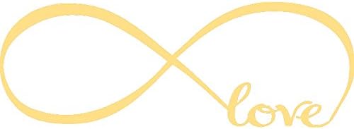 Wall Stickers Bedroom Decor Infinity Symbol Word Love Vinyl Art Decal (22'' X 61'', Gold)