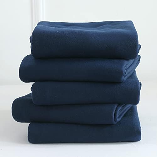 CAI TENG Fleece Throw Blankets Lightweight Warm Soft Kids Blanket Cozy Pet-Friendly Bulk Fleece Blanket Solid for Home, Bed, Sofa, Dorm, Office, Gifts, Outdoor (Navy, Pack of 6-50 x 60 inch)