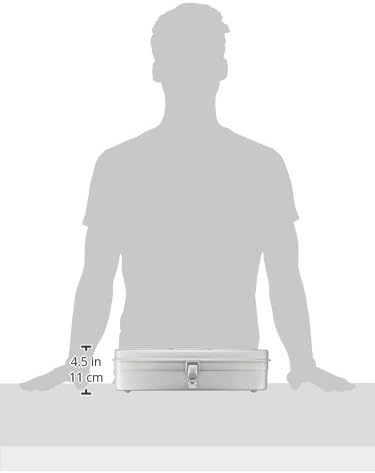 TRUSCO T-350SV Trunk Tool Box, 14.8 x 64.2 x 4.0 inches (373 x 163 x 102 mm), Silver