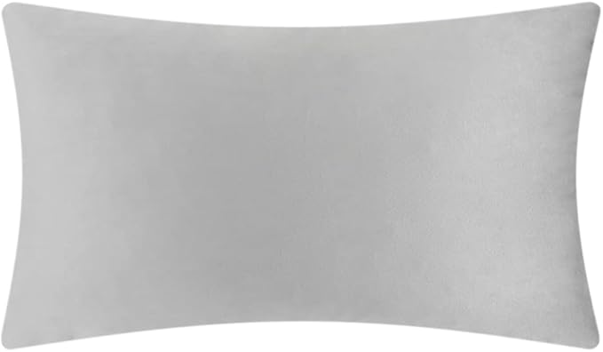 KINGROSE 3D Handmade Accent Pillow Cover Personalized Throw Pillow Cases Decorative Cushion Covers Home Decor for Girls Women Bedroom Couch Chair 12 x 20 Inches Light Grey