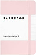 PAPERAGE Lined Pocket Journal Notebook, 1 Pack, (Blush), 160 Pages, Small, 3.6 inches x 5.6 inches - 100 gsm Thick Paper, Hardcover, Single