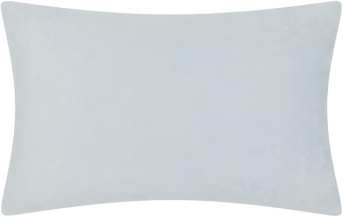 KINGROSE Handmade 3D Flower Throw Pillow Cover Home Decorative Pillow Case Soft Rectangular Cushion Cover for Sofa Couch Chair Living Room 12 x 20 Inches Solid Suede Sky Blue