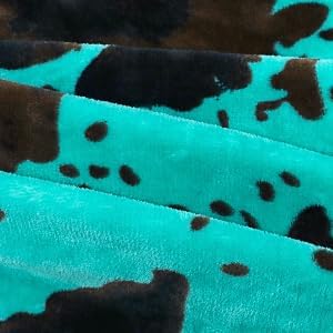 Fleece Throw Blanket for Kids, Cute Soft Fuzzy Teal Blue Small Blanket for Stroller Bed, Birthday Gifts for Girls Boys Women Teenage Mom 40x50 Inches