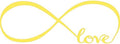 Wall Stickers Bedroom Decor Infinity Symbol Word Love Vinyl Art Decal (22'' X 61'', Yellow)