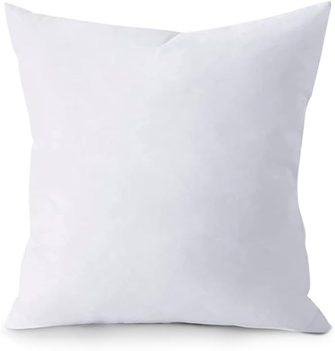 QUBA LINEN Throw Pillow Inserts (1 Piece, White), 18x18 Inches - Premium Cushion Fillers for Sofa, Bed, and Home Décor (18x18 Inch)