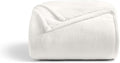 Cosy House Collection Everyday 1500 Series Fleece Blanket - Couch & Travel Essentials - All Season, Stays Fresh & Clean - Soft, Breathable & Skin-Friendly (Throw, White)