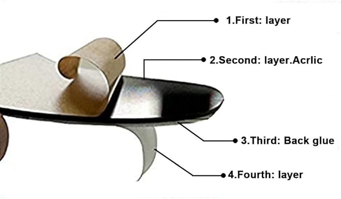 Wall Stickers 3D Flower Mirror - Family Decal Living Room Wall Decor Sticker Home Decorations Room Decor for Office Sofa Bedroom Decals (White XS:15 * 23in)