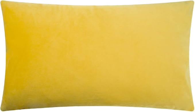 KINGROSE 3D Flower Home Decorative Throw Pillow Cover Soft Pillowcase Cushion Case for Bed Living Room Sofa 12 x 20 Inches Velvet Yellow