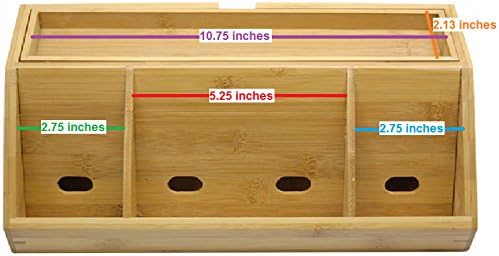 Lipper International 812 Bamboo Wood Charging Station for Cell Phones, iPads, Tablets