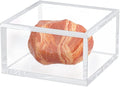 AITEE Acrylic Box with Lid, Clear Cube Display Case, Multi-Purpose Box Square Container for Holding Staples, Highlighters, Adhesive Tape, Paper Clips, Stamps, Display in Office or Home (Medium)