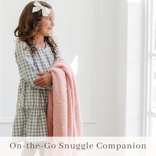 SARANONI Bamboni Baby Blanket | Luxury Plush Super Soft Blanket | Breathable Comfort Infant Baby Blankets for Boys & Girls | Peach, Mini - 15” x 20”