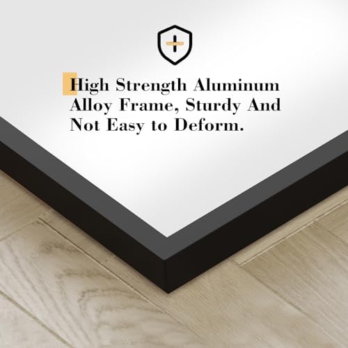 DUMOS Full Length Mirror 19"x 58.5" for Bedroom, Full Body Mirror with Stand, Hanging or Leaning for Wall, Aluminum Alloy Thin Frame Floor Standing for Living Room, Long, Black