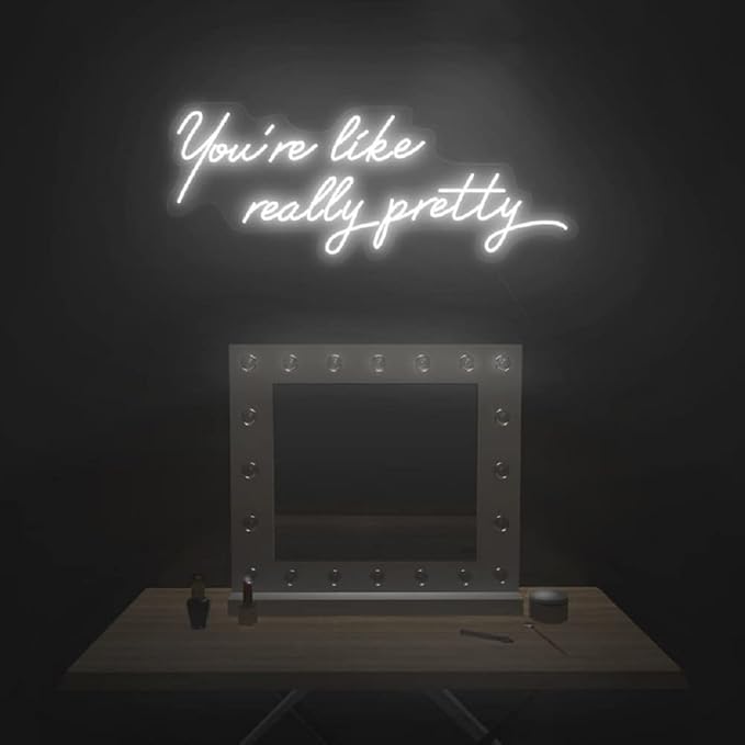 LED Neon Sign Night Light for Wall Party Décor Bedroom Room Bar Wedding Home Birthday Art Decoration Christmas with USB Chain Light modulator 5v (lets party blue)