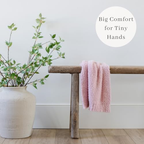SARANONI Bamboni Baby Blanket | Luxury Plush Super Soft Blanket | Breathable Comfort Infant Baby Blankets for Boys & Girls | Light Pink, Mini - 15” x 20”
