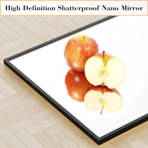 DUMOS Full Length Mirror 59"x16" Full Body Floor Mirror for Bedroom or Cloakroom, Can Stand Alone, Hang or Lean Against Wall, Tall Wall Mirror with Stand, Black