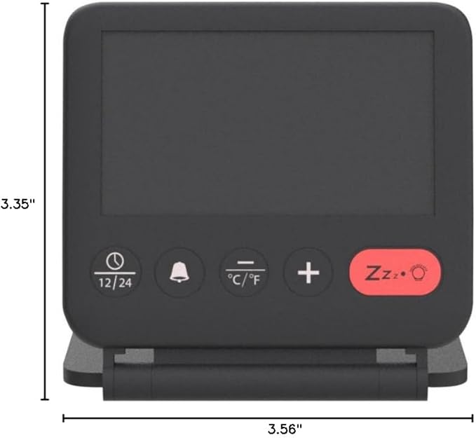 NOKLEAD Digital Travel Alarm Clock for Bedroom Office: Small LCD Desk Clock with Backlight Date Temperature Snooze 12/24H Weekend Mode and Mirror, Battery Powered Folding Bedside Clock for Adult Kids