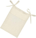 DOITOOL Multi-Functional Hanging Organizer Bag for Nursery 2-Pouch Linen Storage for Crib Bedside Toy and Sundries Holder 13.77X10.31X0.39In