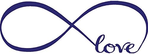Wall Stickers Bedroom Decor Infinity Symbol Word Love Vinyl Art Decal (10'' X 28'', Purple)