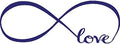 Wall Stickers Bedroom Decor Infinity Symbol Word Love Vinyl Art Decal (22'' X 61'', Purple)