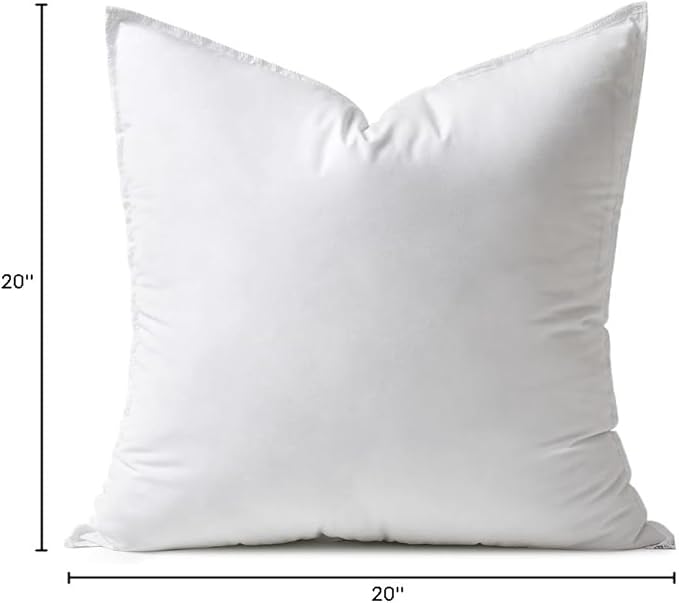 MIULEE 20x20 Synthetic Down Alternative Pillow Insert Decorative Throw Pillow 20 x 20 Inch Body Bed Sleeping Ultra Soft Fluffy Form for Sofa Couch Bed