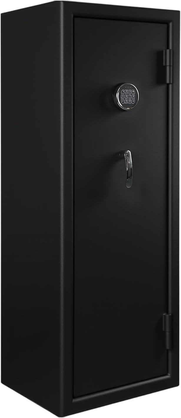 HARDROCK Gun Safe for Pistols, Biometric Wall Mounted Handgun Safe Box for Desk, Bedside,Truck，Drop Down Quick Access Security Safe with Fingerprint Keypad Lock for Home nightstand