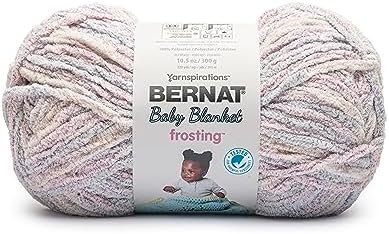 Bernat Baby Blanket Frosting Lilac Lounge Yarn - 1 Pack of 10.5oz/300g - Polyester - #6 Super Bulky - 220 Yards - Knitting & Crochet
