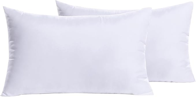 MIULEE Set of 2 Throw Pillow Inserts Premium Pillow Stuffer Rectangle Form for Decorative Cushion Bed Couch Sofa 16x26 Inch