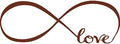 Wall Stickers Bedroom Decor Infinity Symbol Word Love Vinyl Art Decal (22'' X 61'', Brown)