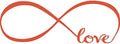 Wall Stickers Bedroom Decor Infinity Symbol Word Love Vinyl Art Decal (7'' X 22'', Orange)