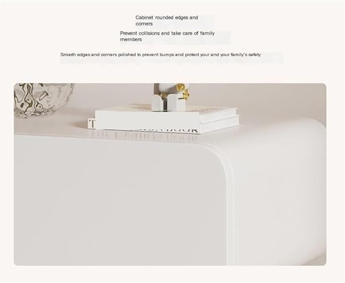 Practical Bedside Table with 2 Drawers, Modern Pu Leather Nightstand, Minimalist Night Stand for Bedroom Storage (Color : Off-White, Size : 40 * 40 * 50cm)