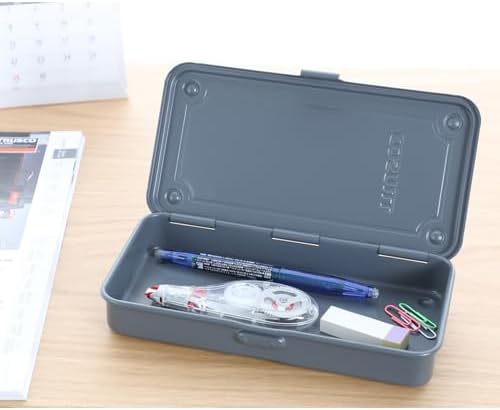 TRUSCO T-19SV Trunk Tool Box, 80.9 x 4.9 x 1.3 inches (203 x 109 x 35 mm), Silver
