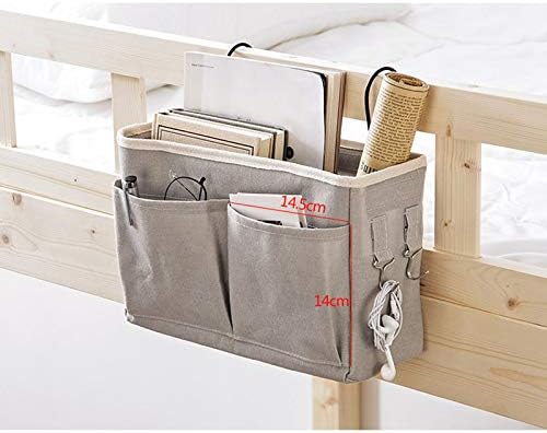 Arinda Bedside Storage Bag Hanging Organizer Bedside Caddy for Bunk Dorm Rooms Bed Rail
