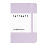 PAPERAGE Lined Pocket Journal Notebook, 1 Pack, (Lavender), 160 Pages, Small, 3.6 inches x 5.6 inches - 100 GSM Thick Paper, Hardcover