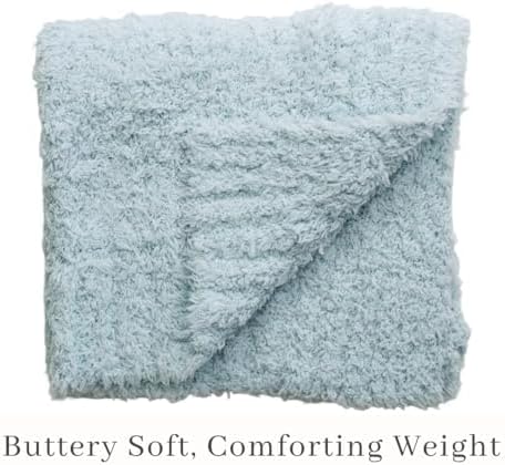 SARANONI Bamboni Baby Blanket | Luxury Plush Super Soft Blanket | Breathable Comfort Infant Baby Blankets for Boys & Girls | Sky Blue, Mini - 15” x 20”