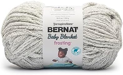 Bernat Baby Blanket Frosting Sunday Times Yarn - 1 Pack of 10.5oz/300g - Polyester - #6 Super Bulky - 220 Yards - Knitting & Crochet