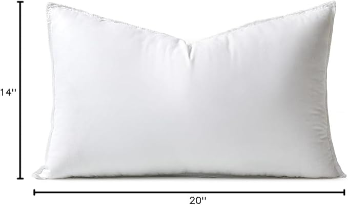 MIULEE 14x20 Synthetic Down Alternative Pillow Insert Decorative Throw Pillow 14 x 20 Inch Body Bed Sleeping Ultra Soft Fluffy Form for Sofa Couch Bed