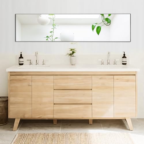 DUMOS Full Length Mirror 59"x16" Full Body Floor Mirror for Bedroom or Cloakroom, Can Stand Alone, Hang or Lean Against Wall, Tall Wall Mirror with Stand, Black