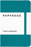 PAPERAGE Lined Pocket Journal Notebook, 1 Pack, (Turquoise), 160 Pages, Small, 3.6 inches x 5.6 inches - 100 GSM Thick Paper, Hardcover