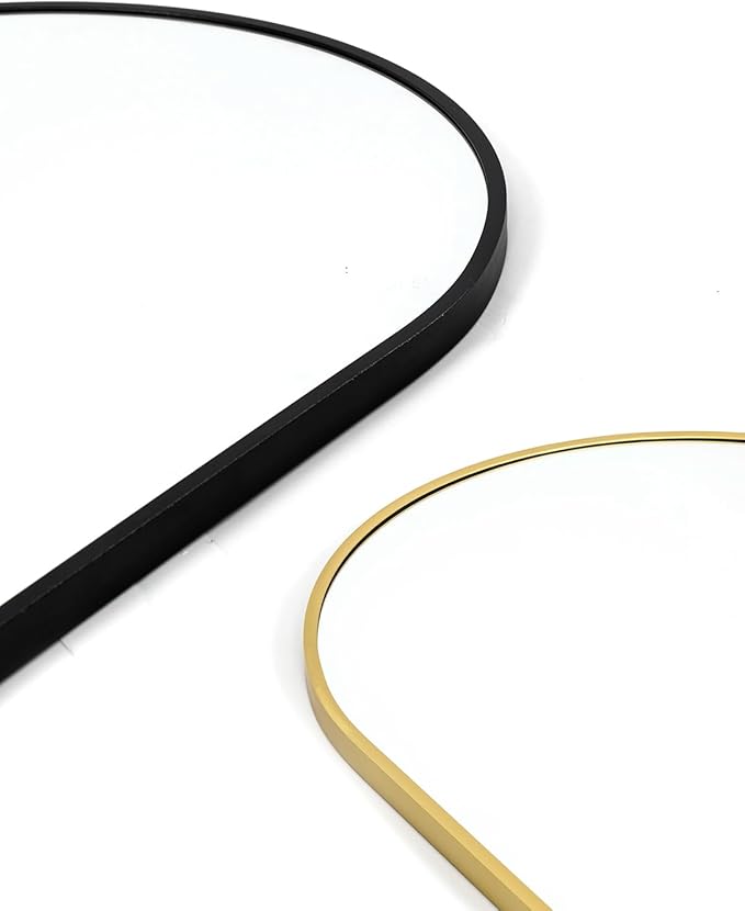 48"x14" Gold Full Length Mirror – Door Hanging Mirror, Over the Door Mirror for Bathroom, Bedroom, Living Room & Locker Room