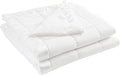 Madison Park Windom Down Alternative Blanket, Premium 3M Scotchgard Moisture Wicking Treatment, Lightweight and Soft Bed Cover For All Season, Satin Trim, White Full/Queen