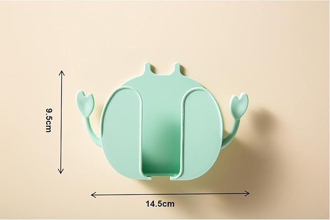 4-piece Wall Mount Phone Holder, Adaptive Remote Holders, wall mounted storage boxes, can be used for mobile phones, remote controls, keys, crab wall shaped storage boxes (Green,Orange,Grey,White)