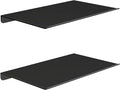 MKO 8" Small Floating Shelves for Wall, Metal Wall Mounted Shelf for Bathroom, Bedroom, Living Room, Kitchen, Little Mini Tiny Display Hanging Shelves for Books/Storage/Room Decor 2 Packs, Black