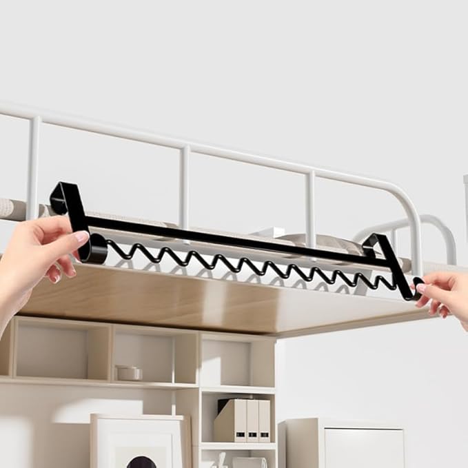 Bedside Hanging Organizer Hook Rack Over Bedside Clothes Hook for Towels Coats and Clothes Fits Bunk Beds Dorm Room Space Saving Storage