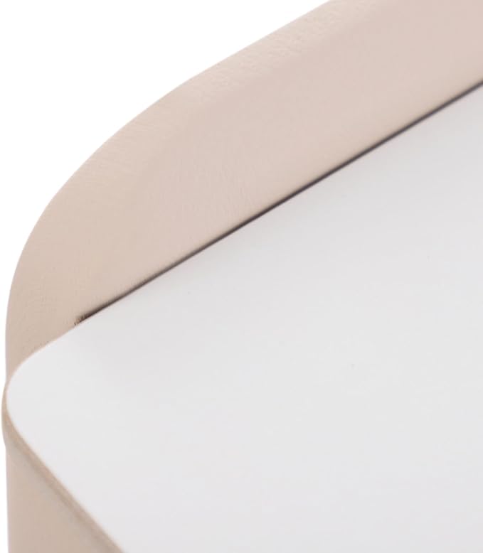 Narrow Nightstand with 3 Drawers, Narrow Side Table End Table Leather Bedside Cabinet Slim Storage Bedside Table for Small Space Bedroom Living Room Dormitories (Pink)
