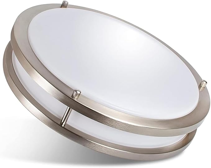 Drosbey 32W Dimmable LED Ceiling Light Fixture, Flush Mount Ceiling Lights for Kitchen, Bathroom, Bedroom, Hallway, 2700K/3000K/3500K/4000K/5000K Adjustable, 300W Equivalent, UL Listed