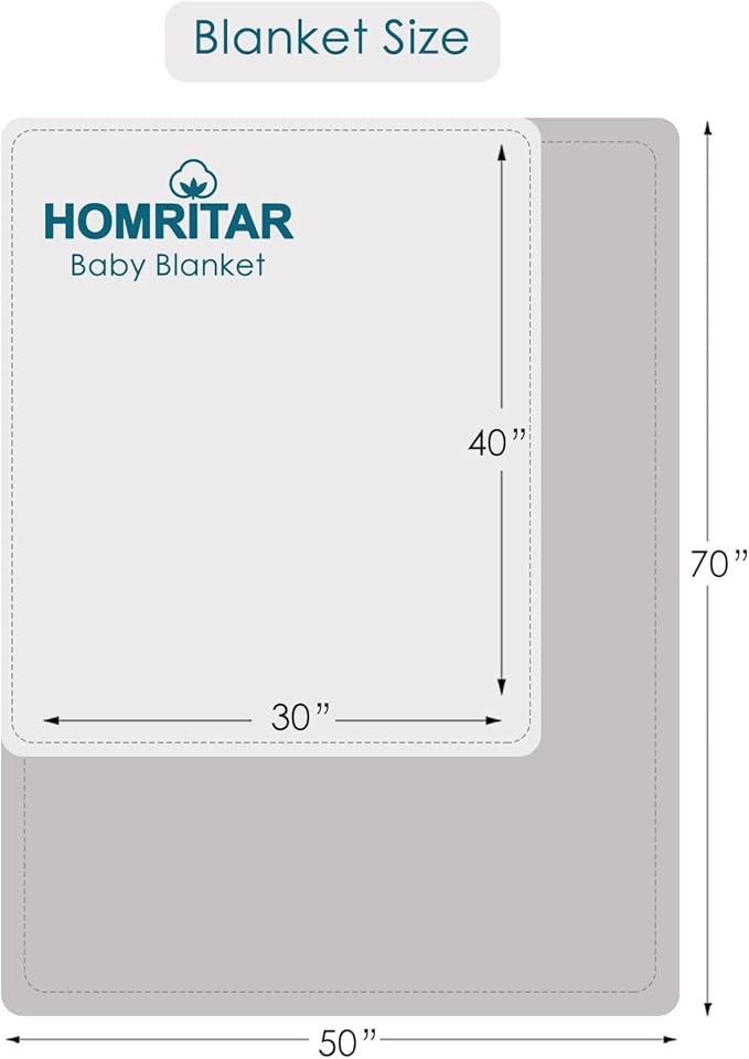 HOMRITAR Baby Blankets for Boys or Girls 3D Fluffy Fuzzy Blanket for Baby, Soft Warm Cozy Flannel Fleece Warm Infant or Newborn Receiving Blanket 330GSM (30 x 40 Inch, Cream )