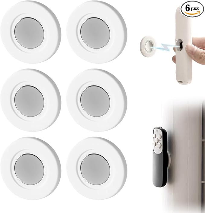KAMOJI Magnetic Remote Control Holder, 2025 New Silicone Remote Control Organizer Wall Mount Hole Free, Upgrade Strong Adhesive TV Remote Charger Holder Multipack Bedside Remote Control Holder (6)