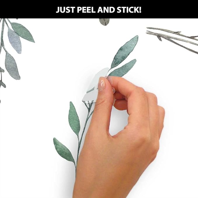 RoomMates RMK4581SCS Rustic Country Leaves Peel and Stick Wall Decals (Pack of 4)