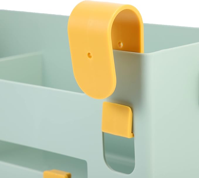 Zerodeko Hanging Bedside Organizer Storage Box with Detachable Hooks - Multi-Purpose Storage Caddy for Phones Glasses and Essentials - Space Saving Bed Headboard Shelf for Dorms and Small Rooms